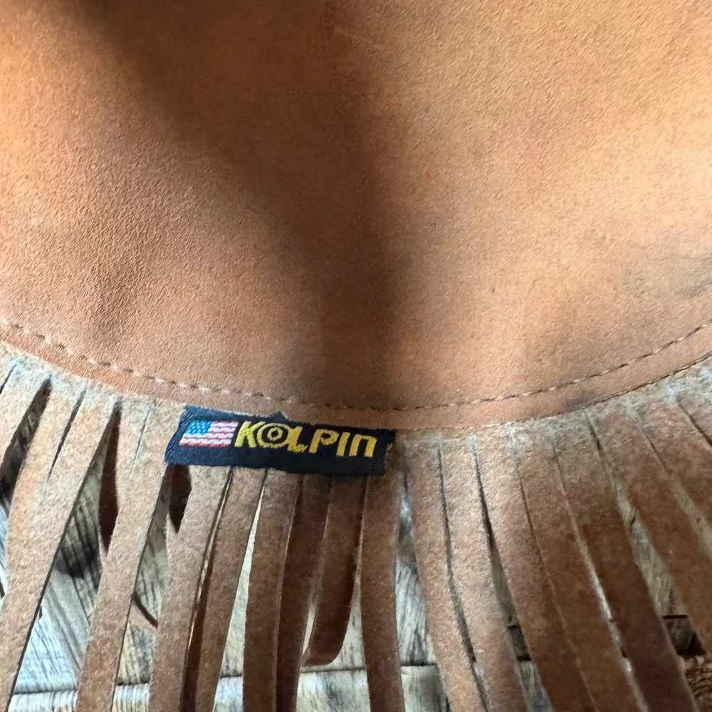 Vintage Kolpin Suede Leather Fringe Purse‎ Bag Western Boho Festival Style